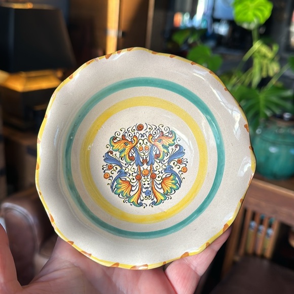 🇮🇹Meridiana Ceramiche set of 6 small desert or nut bowls Scalloped edges Italy - Picture 4 of 16